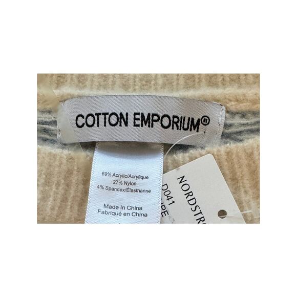 - New ~ COTTON ON , NORDSTROM ~ Women's Beige Ikat Pullover Sweater Size S - Picture 5 of 6